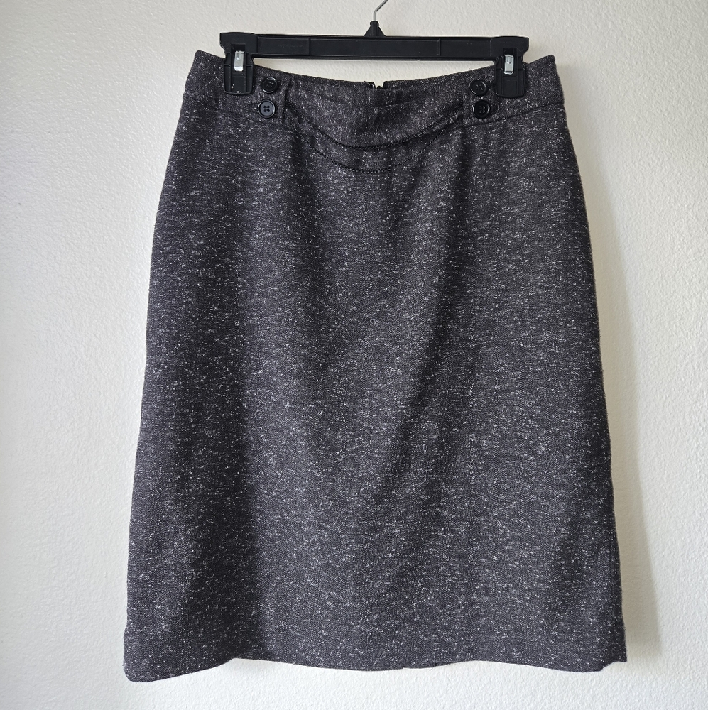 Worthington Charcoal A-Line Pencil Skirt Women's Size 4 Career Lined Knee Length